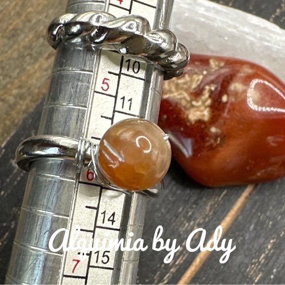 Alquimia Silver and Red Ring - Picture 2 of 2